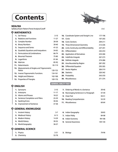 UPSC NDA/NA 2026 — Chapterwise 20 Solved Papers (2025–2016) | Mathematics & General Ability Test (GAT) | Detailed Explanations & Trend Analysis | 5000+ MCQs