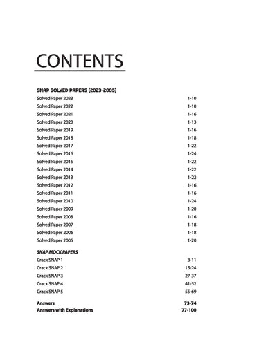 Map The SNAP (Symbiosis National Aptitude Test) - 5 Mock Tests & Solved Papers (2023-2005)