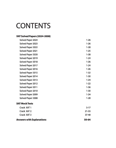 Jabbing The XAT (Xavier Aptitude Test) - 3 Mock Tests & Solved Papers (2024-2008)