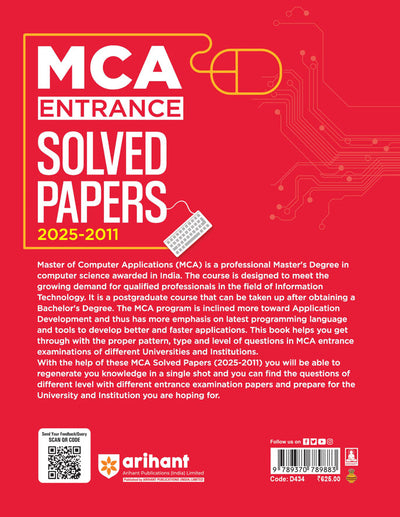 MCA Entrance Solved Papers (2025-2011) | Including NIMCET, NHU, PUNE, JNU etc.