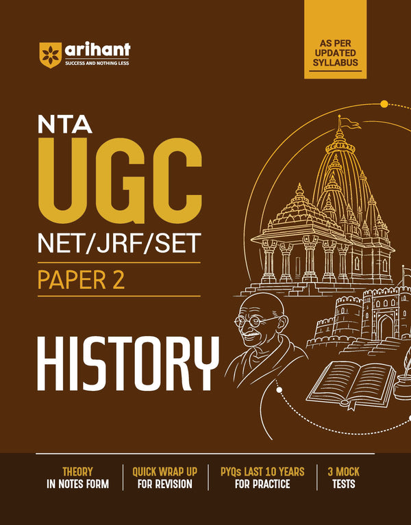 NTA UGC NET/JRF/SET Exam | Paper 2 - History | Complete Study Guide as per Updated Syllabus | Theory Notes, Quick Revision, PYQs Last 10 Years for Practice & 3 Mock Tests