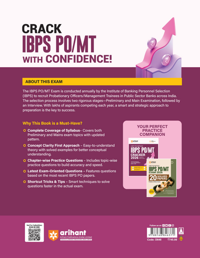 IBPS PO/MT 2026 (CRP PO/MT-XVI) | Complete Guide for Prelims & Mains | 3000+ Practice MCQs, Topicwise Concept Notes, Shortcuts & Tricks, Solved Papers (2025–2023)