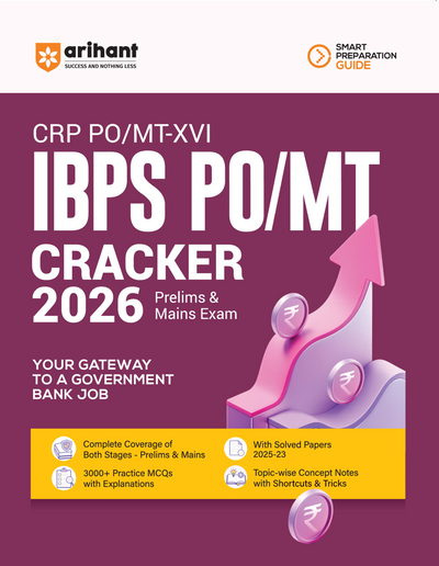 IBPS PO/MT 2026 (CRP PO/MT-XVI) | Complete Guide for Prelims & Mains | 3000+ Practice MCQs, Topicwise Concept Notes, Shortcuts & Tricks, Solved Papers (2025–2023)