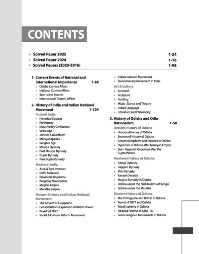 OPSC Prelims 2026 (Odisha Civil Services Exam) | General Studies (Paper 1) | Complete Notes with 5000+ MCQs | Solved Papers 2016–2025 | 5 Crack Sets & 2 Online Mock Tests | For Group A & B Services