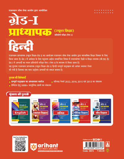 Rajasthan Grade-1 Pradhyapak School Education Hindi Paper-II