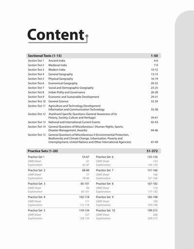 JPSC Prelims 2024-25 General Studies (Paper-I) | 15 Sectional Test, 20 Practice Sets & 2 Solved Papers | English Medium