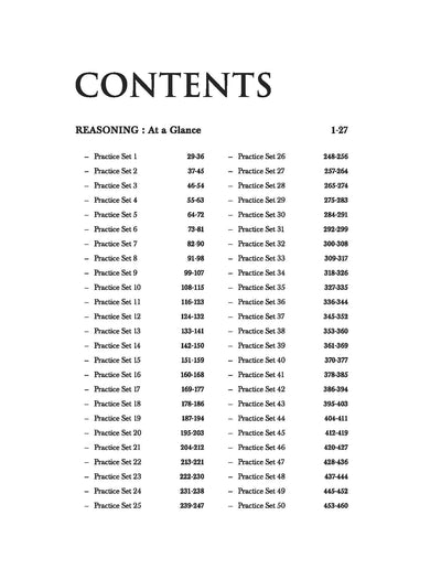 50 Practice Sets Reasoning (Verbal, Non Verbal & Analytical Reasoning) | English Medium