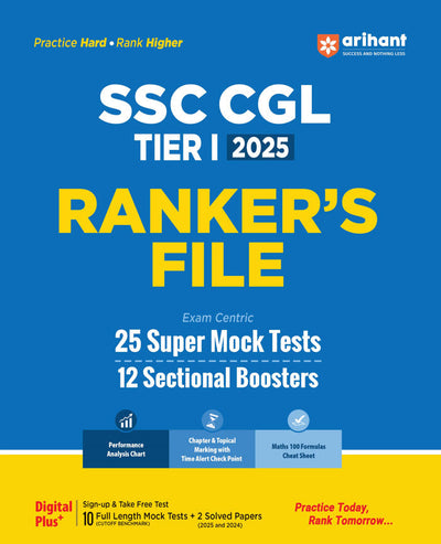 SSC CGl (Tier-I) Exam 2025 | Practice Sets (Rankers File) | 25 Super Mock Test & 12 Sectional Boosters | EnglishMedium