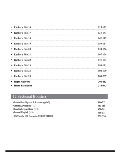SSC CHSL (TIER I) Exam 2025 | Ranker's File - 25 Super Mock Tests, 12 Sectional Boosters