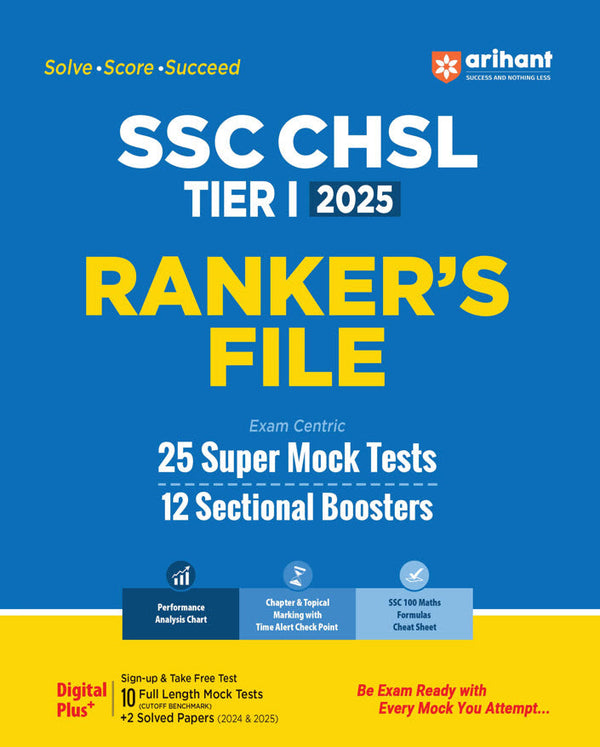 Test Ranking Chsl Shop SSC CHSL Tier I 2025 Ranker’s File with Mock Tests – arihantbooks