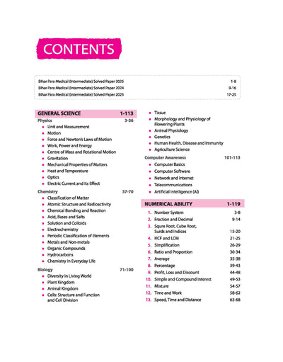 Bihar Para Medical (Intermediate Level) Entrance Exam | Complete Study Guide| For Diploma Certificate | With Chapterwise Study Notes & MCQs | Conducted by BCECEB