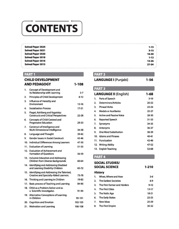 PSTET 2026 (Punjab State Teacher Eligibility Test) | Complete Study Guide Paper II Social Studies/ Social Science  Class 6–8 | 3000+ MCQs, Chapterwise Theory with Latest Solved Papers