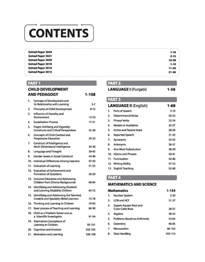 PSTET 2026 (Punjab State Teacher Eligibility Test) | Complete Study Guide Paper II Mathematics & Science Class 6–8 | 3000+ MCQs, Chapterwise Theory with Latest Solved Papers
