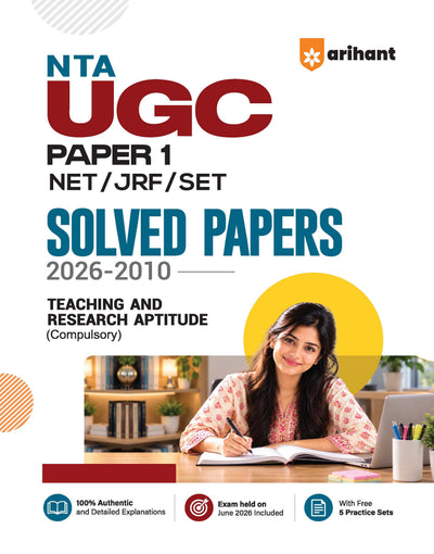 UGC NET/JRF/SET Paper 1 Solved Papers 2026–2010 | Teaching & Research Aptitude | Detailed & Authentic Explanations | June 2026 Solved Paper | 5 Practice Sets