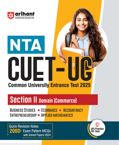 NTA CUET-UG Entrance Exam 2025 -Commerce- Study Guide - (Section-II Domain) | English Medium