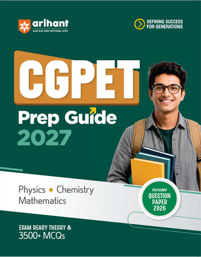Prep Guide CGPET 2027 Chhattisgarh Pre-Engineering Test) | Physics, Chemistry & Mathematics | Exam-Ready Theory, 3500+ MCQs & Question Paper 2026 | Based on Latest Exam Pattern