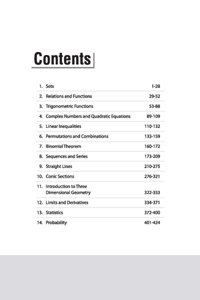 NCERT Solutions Mathematics Class 11th with Chapterwise Study Notes | English Medium