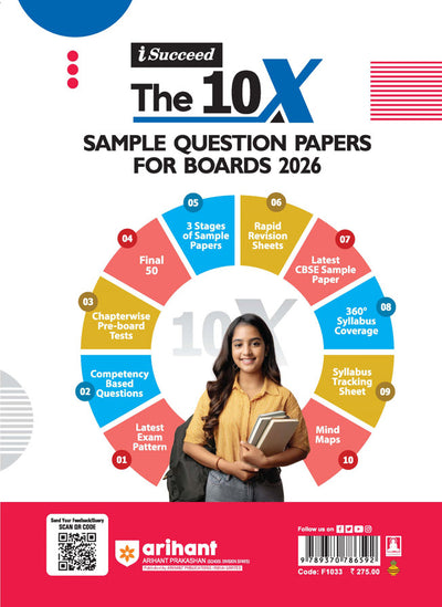 i-Succeed CBSE 2026— Science Class 10 | 15 Sample Question Papers | Rapid Revision Sheets | 3 Stages of Sample Papers | Fully Solved Board Paper 2025 | Based on Latest CBSE Sample Paper