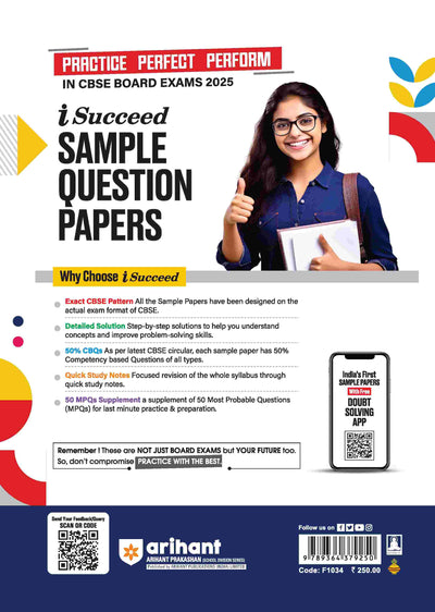 i-Succeed CBSE Mathematics (Standard) Class 10th | 15 Sample Question Papers | For CBSE Exams 2025