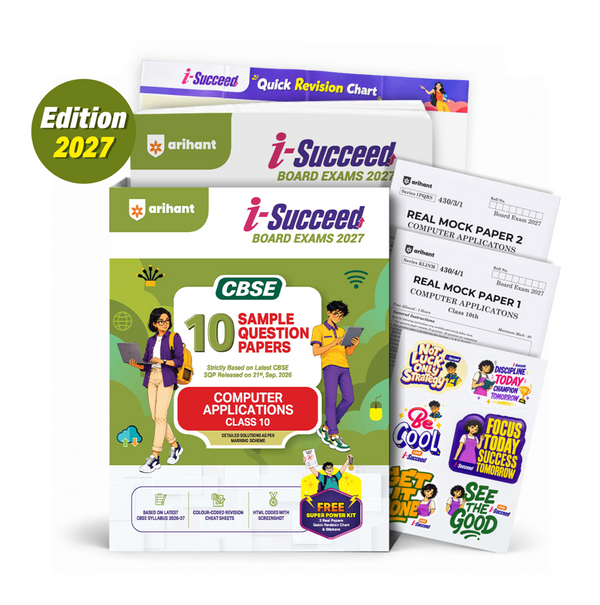 i-Succeed CBSE 10 Sample Question Papers Class 10 Computer Applications Exam 2027 | Colour-Coded Revision Cheat Sheets, HTML Codes with Screenshot | FREE SUPER POWER KIT | Based on Latest CBSE SQP Released 21 Sept 2026