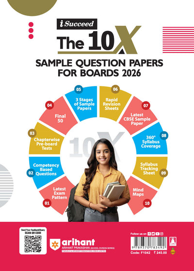 i-Succeed CBSE 2026 — Hindi-B Class 10 | 15 Sample Question Papers | Rapid Revision Sheets | Fully Solved Board Paper 2025 | Based on Latest CBSE Sample Paper