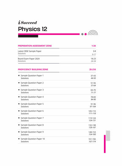 i-Succeed CBSE Physics Class 12th | 15 Sample Question Papers | For CBSE Exams 2025