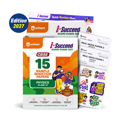 Combo (Set of 3 Books) i-Succeed CBSE Class 12 Exam 2027 Prep Kit: 15 Sample Question Papers (Physics, Chemistry & Maths - PCM) | Colour Cheat Sheets, Toppers Copy & Free Super Power Kit | Based on Latest CBSE SQP Released 21 Sept 2026