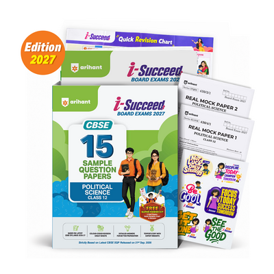 Combo (Set of 3 Books) i-Succeed CBSE Class 12 Exam 2027 Prep Kit: 15 Sample Question Papers (History, Geography & Political Science) | Colour Cheat Sheets, Toppers Copy & Free Super Power Kit | Based on Latest CBSE SQP Released 21 Sept 2026