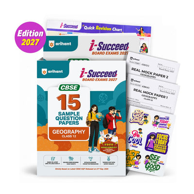 i-Succeed CBSE 15 Sample Question Papers Class 12 Geography Exam 2027 | Colour-Coded Revision Cheat Sheets, Toppers Copy with Expert Insights | FREE SUPER POWER KIT | Based on Latest CBSE SQP Released 21 Sept 2026