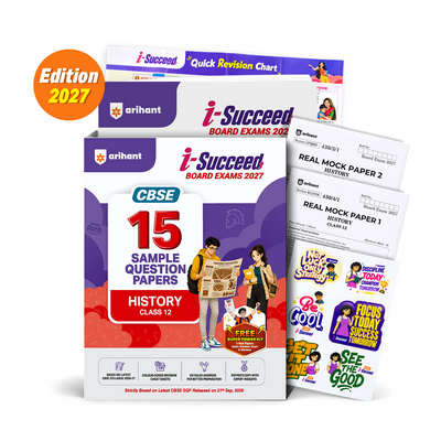 Combo (Set of 5 Books) i-Succeed CBSE Class 12 Exam 2027 Prep Kit: 15 Sample Question Papers (History, Geography, Pol Science, Eng Core & Hindi Kendrik) | Colour Cheat Sheets, Toppers Copy & Free Super Power Kit | Based on Latest SQP (21 Sept 2026)
