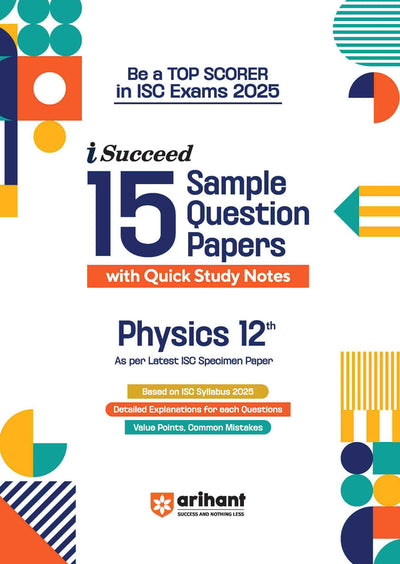 ISC i-Succeed 15 Sample Question Paper for Class 12th | Physics, Chemistry & Biology| Set of 3 books