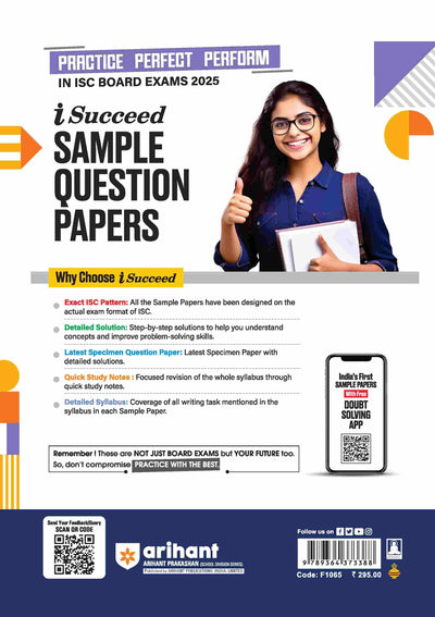 i-Succeed ISC Mathematics Class 12th | 15 Sample Question Papers | For ISC Exams 2025