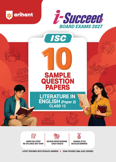 Combo (Set of 2 Books) i-Succeed ISC Class 12 Exam 2027 Prep Kit: 10 Sample Papers (English Language Paper 1 & Literature Paper 2) | Colour Cheat Sheets, Directed Writing, Specimen Paper & Council Style Detailed Answers | Based on Latest CISCE Syllabus