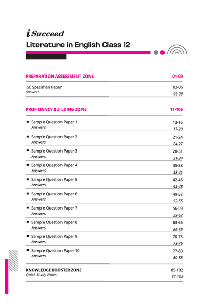 i-Succeed ISC 2026 – English (Paper 2) Class 12 | 10 Sample Papers | Based on Latest ISC Syllabus | Includes Solved Specimen Paper, 2025 Board Paper & Council-style Answers