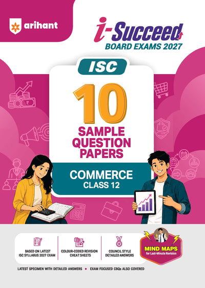 Combo (Set of 5 Books) i-Succeed ISC Class 12 Exam 2027 Prep Kit: 10 Sample Papers (Commerce, Economics, Accounts, Eng 1 & Eng 2) | Colour Cheat Sheets, Mind Maps, Directed Writing & Council Answers | Based on Latest CISCE ISC Board Syllabus 2027