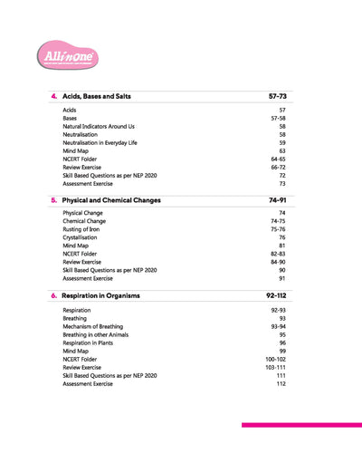 CBSE All in One Science Class 7 Exam 2025-26 | Sample Question Papers, Mind Map & Competency Based Questions | Based on Latest NCERT