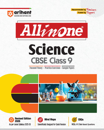 Combo of CBSE All in One Class 9th Exam 2025-26 | Hindi 'B',Social Science English Communicative, Science & Mathematics