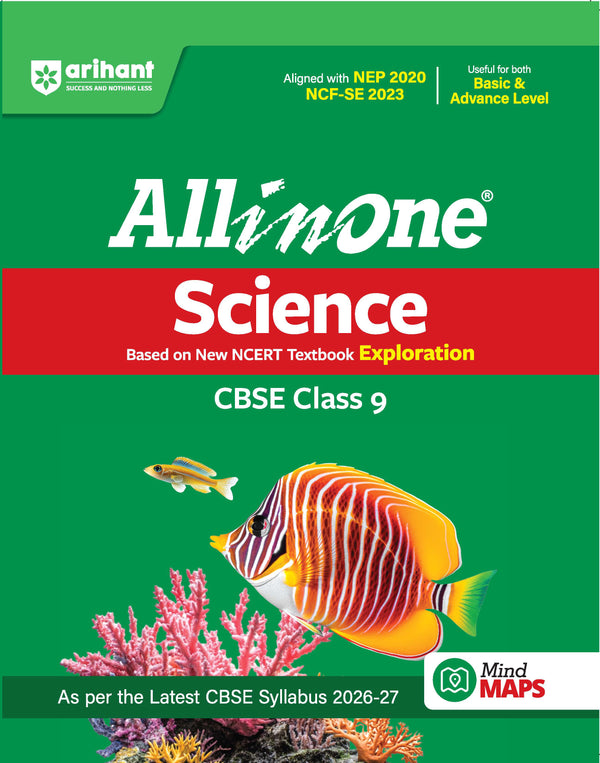 All in One Science (Exploration) Class 9 for CBSE Exam 2026-27 | NCERT Based Complete Theory, Practice Exercises, CBQs, A-R, Sample Papers & Mind Maps | Revised Edition as per Latest Syllabus
