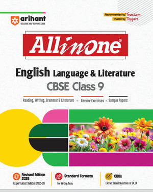 CBSE All in One English Language & Literature Class 9 Exam 2025-26 | Review Exercises, Sample Papers, CBQs | Revised Edition 2026