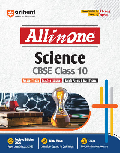 Combo of CBSE All in one Class 10th 2026 | Mathematics, Science, Social Science, English Language & Literature & Hindi 'A' | With Free 10th Isucceed Sample Paper Mathematics