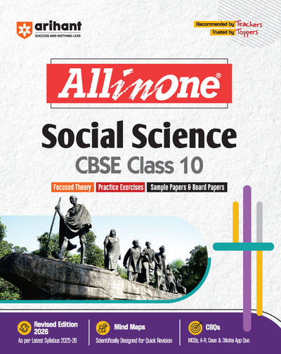 CBSE All in One Social Science Class 10 Exam 2025-26 | Practice Exercises, Sample Paper & Board Paper |Mind Maps, CBQs Revised Edition 2026 