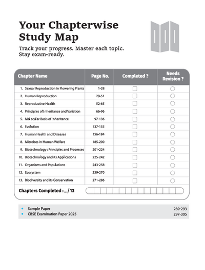CBSE Chapterwise-Question Bank (2025 - 2016) Biology Class 12th Exam | Key Idea, Concept Enhancer & Common Mistakes | English Medium