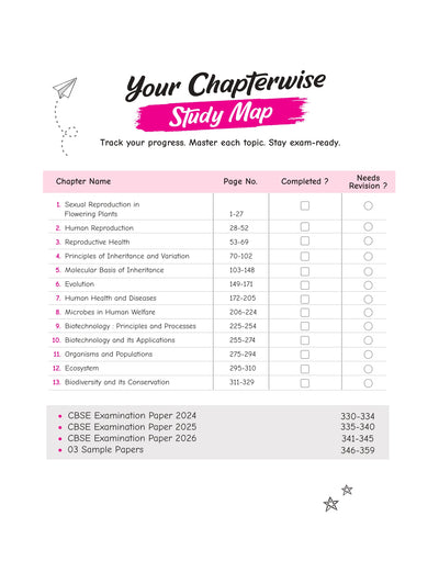 CBSE Biology Class 12 Chapterwise Question Bank for Board Exam 2027 | PYQs with Revision Theory, Detailed Solutions, Exam Tips & Sample Papers as per Latest CBSE Syllabus & Exam Pattern