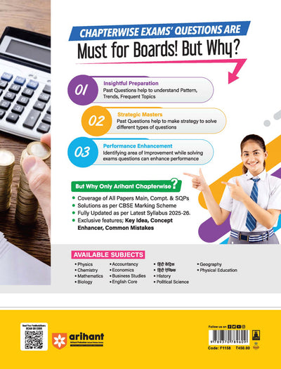 CBSE Chapterwise-Question Bank (2025 - 2016) Accountancy Class 12th Exam | Key Idea, Concept Enhancer & Common Mistakes | English Medium