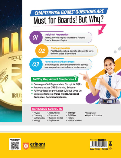 CBSE Chapterwise-Question Bank (2025 - 2016) Economics Class 12th Exam | Value Points, Concept Enhancer & Common Mistakes | English Medium