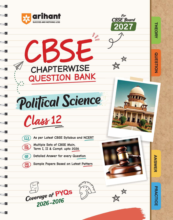 CBSE Political Science Class 12 Chapterwise Question Bank for Board Exam 2027 | Chapterwise PYQs with Revision Theory, Detailed Answers, Exam Tips & Sample Papers as per Latest CBSE Syllabus & Exam Pattern