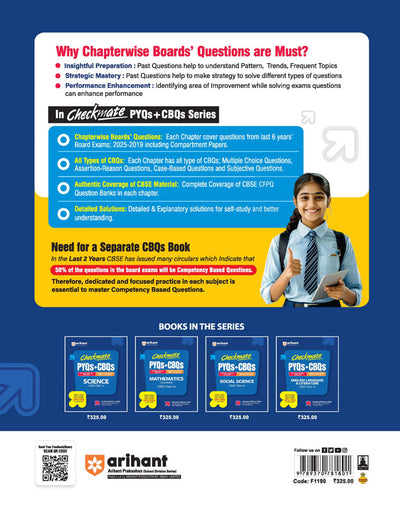 Checkmate CBSE Class 10Mathematics (Standard) | PYQs & CBQs (Competency Based Questions & Previous Year Questions) | Updated Edition 2026