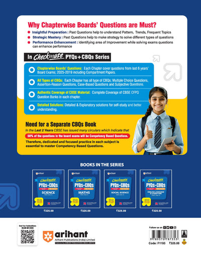 Checkmate CBSE Class 10Social Science | PYQs & CBQs (Competency Based Questions & Previous Year Question)| Updated Edition 2026