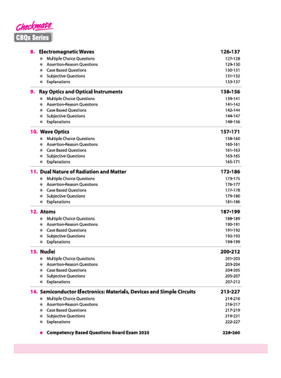 Checkmate CBSE Class 12 Physics Competency Based Questions (CBQs) | Updated Edition 2026