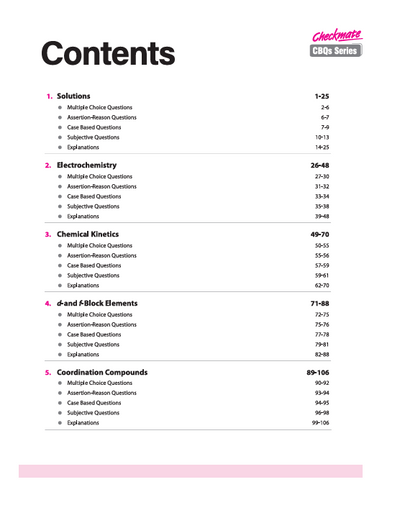 Checkmate CBSE Class 12 Chemistry Competency Based Questions (CBQs) | Updated Edition 2026